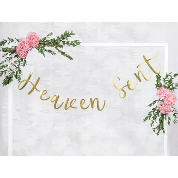 Banner Heaven Sent, Gold, 14.5x85cm