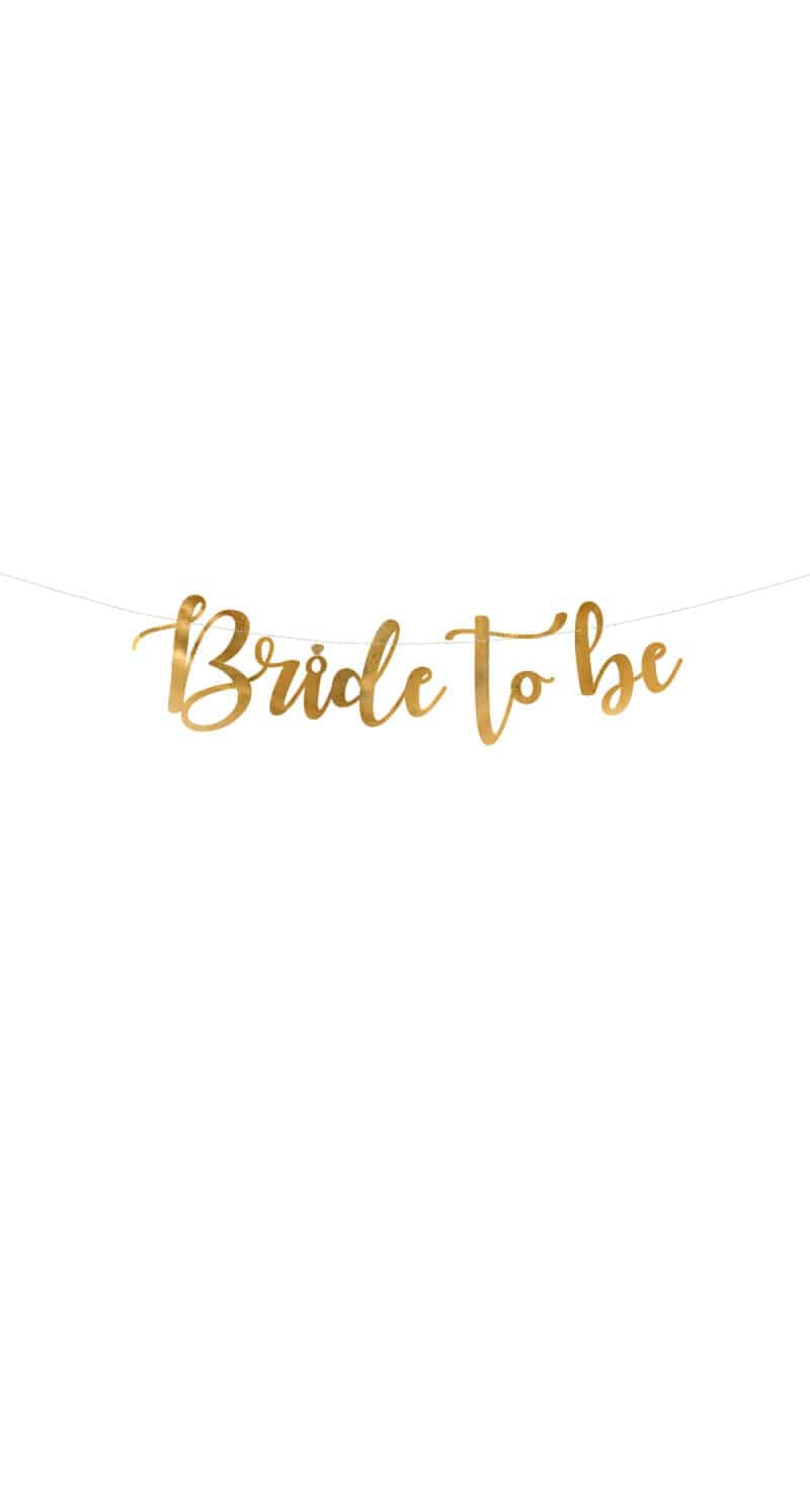 Banner Bride To Be, Gold, 80x19cm