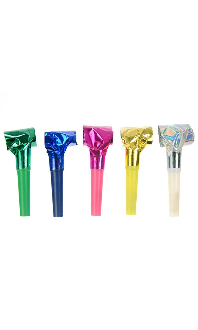 Holographic Blow Out Whistle (Assorted Colors)