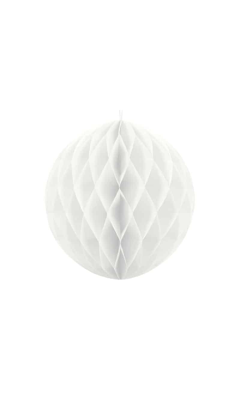 Honeycomb Ball, White, 20cm