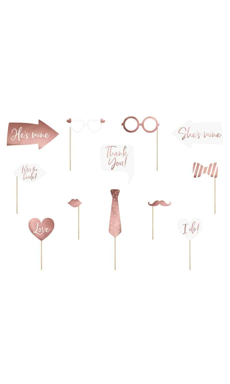 Wedding Photo Props, Mix (1 pkt / 12 pc.)