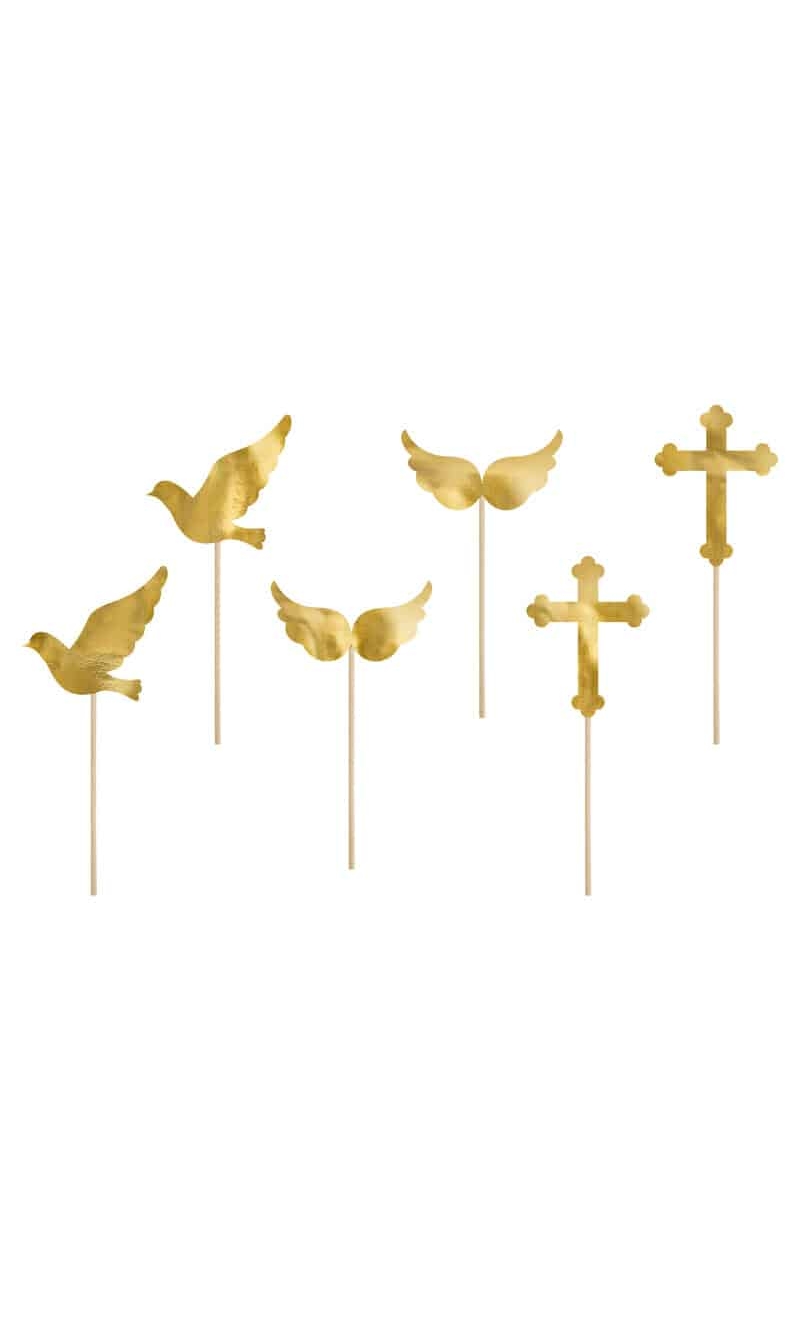 Cupcake Toppers First Communion, 8.5-11 cm (1 pkt / 6 pc.)