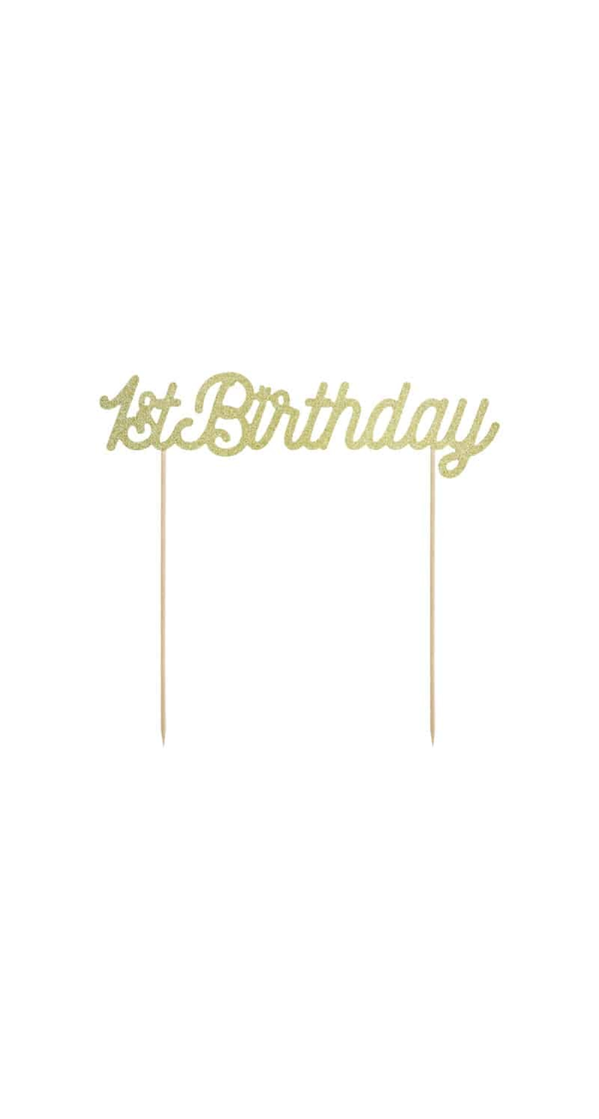 Cake Topper 1st Birthday, Gold