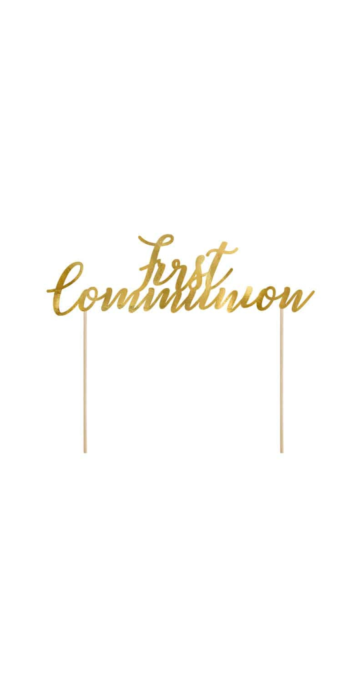 Cake Topper First Communion, Gold, 21cm
