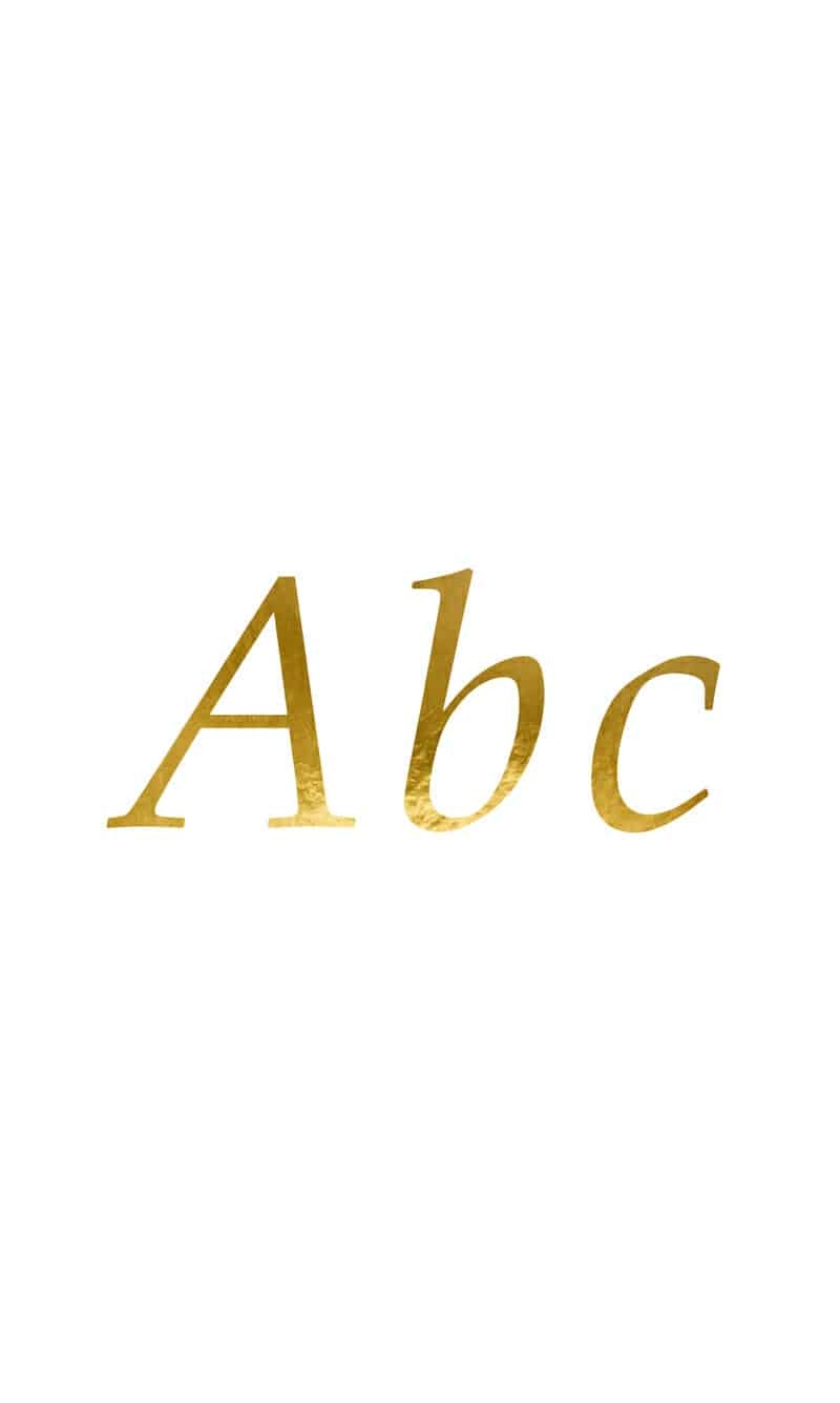 Letter Stickers, Gold
