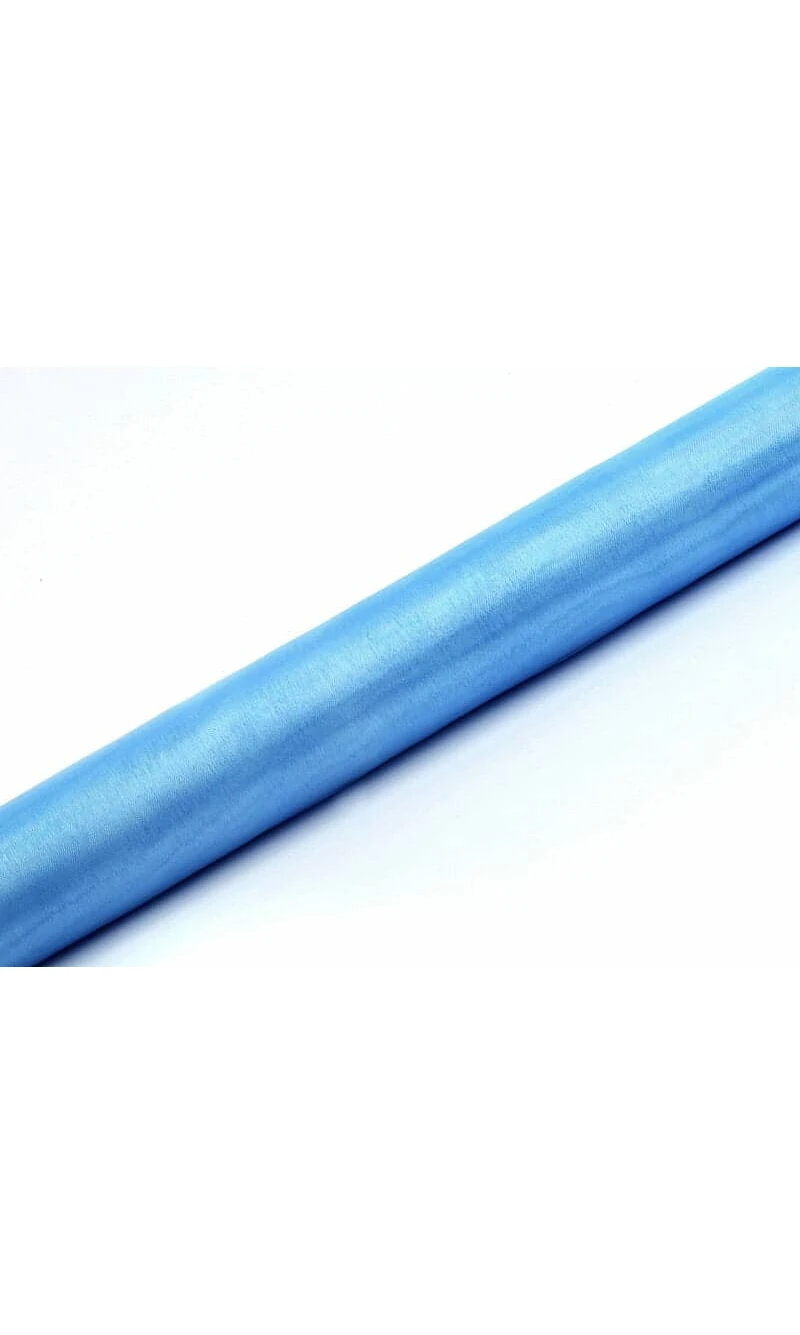 Table Runner - Organza Plain, Sky-Blue, 0.36 x 9M 
