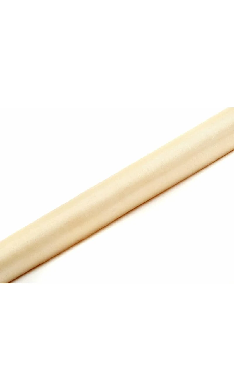 Table Runner - Organza Plain, Cream, 0.36 x 9M 
