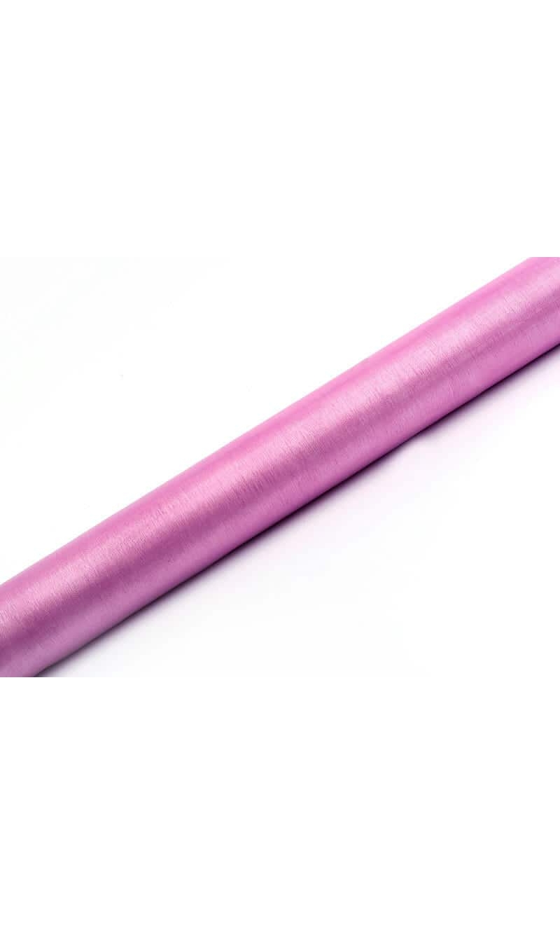 Table Runner - Organza Plain, Pink, 0.36 x 9M 