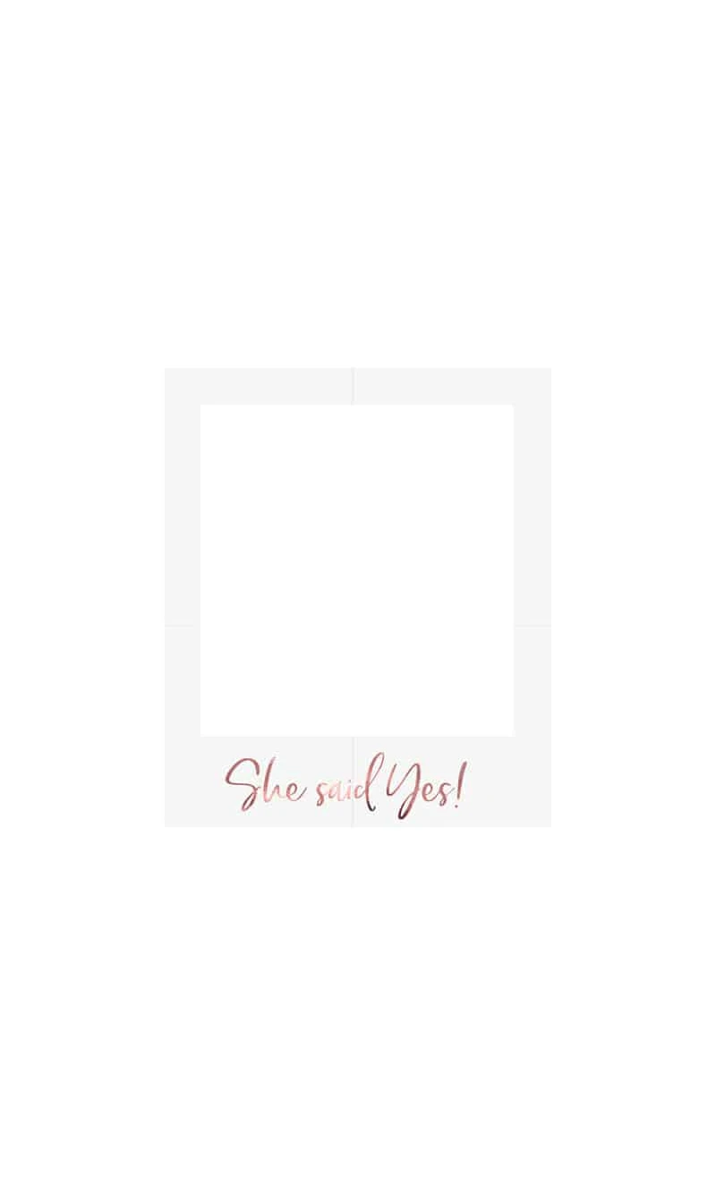 Slefie Photo Frame She Said Yes, Rose Gold, 50 x 59.5cm