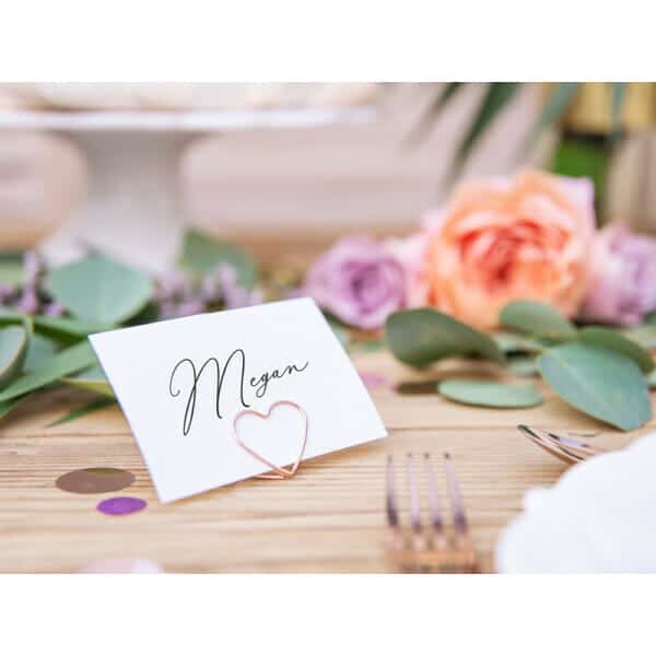 Place Card Holders Hearts, Rose Gold, 2.5 cm (1 pkt / 10 pc.)