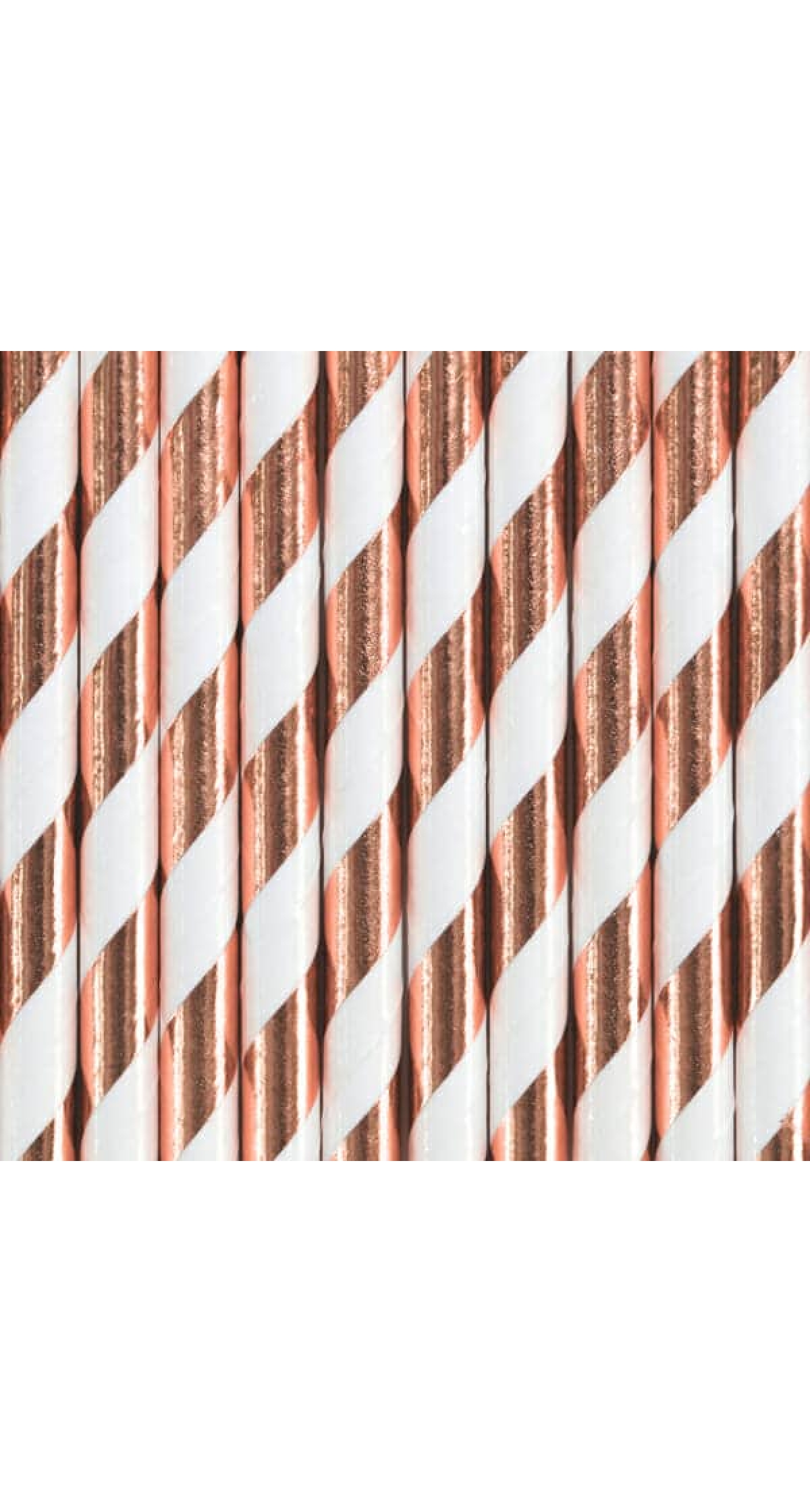 Paper Straws, Light Rose Gold, 19.5cm (1 pkt / 10 pc.)