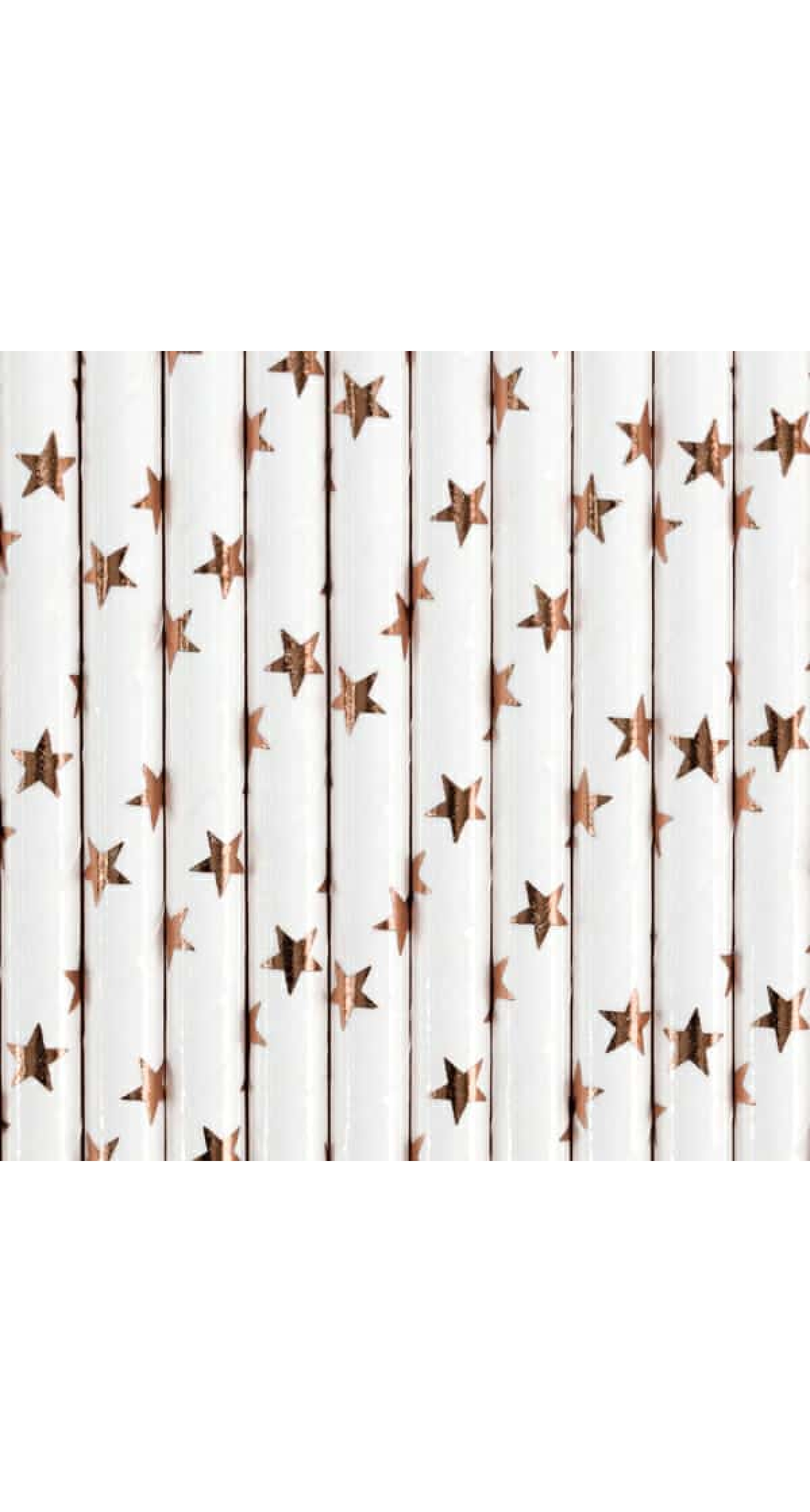 Paper Straws, Light Rose Gold, 19.5cm (1 pkt / 10 pc.)