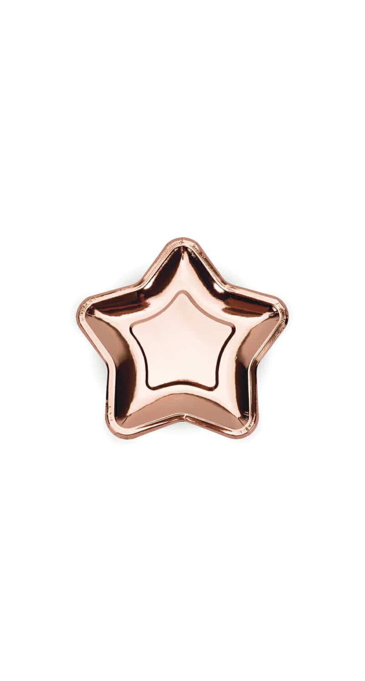 Paper Plates Star, Rose Gold, 18cm (1 pkt / 6 pc.)