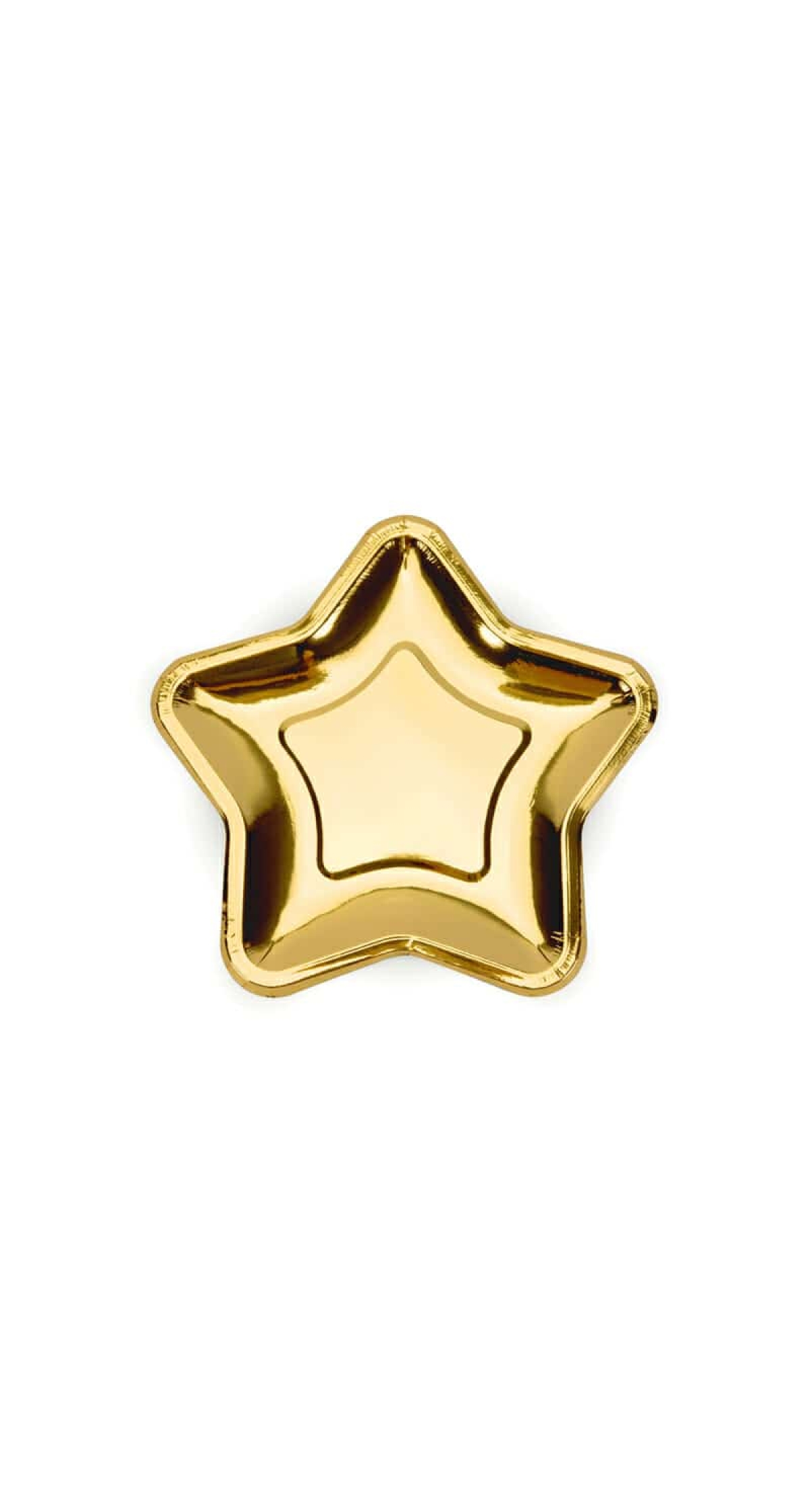 Paper Plates Star, Gold, 18cm (1 pkt / 6 pc.)