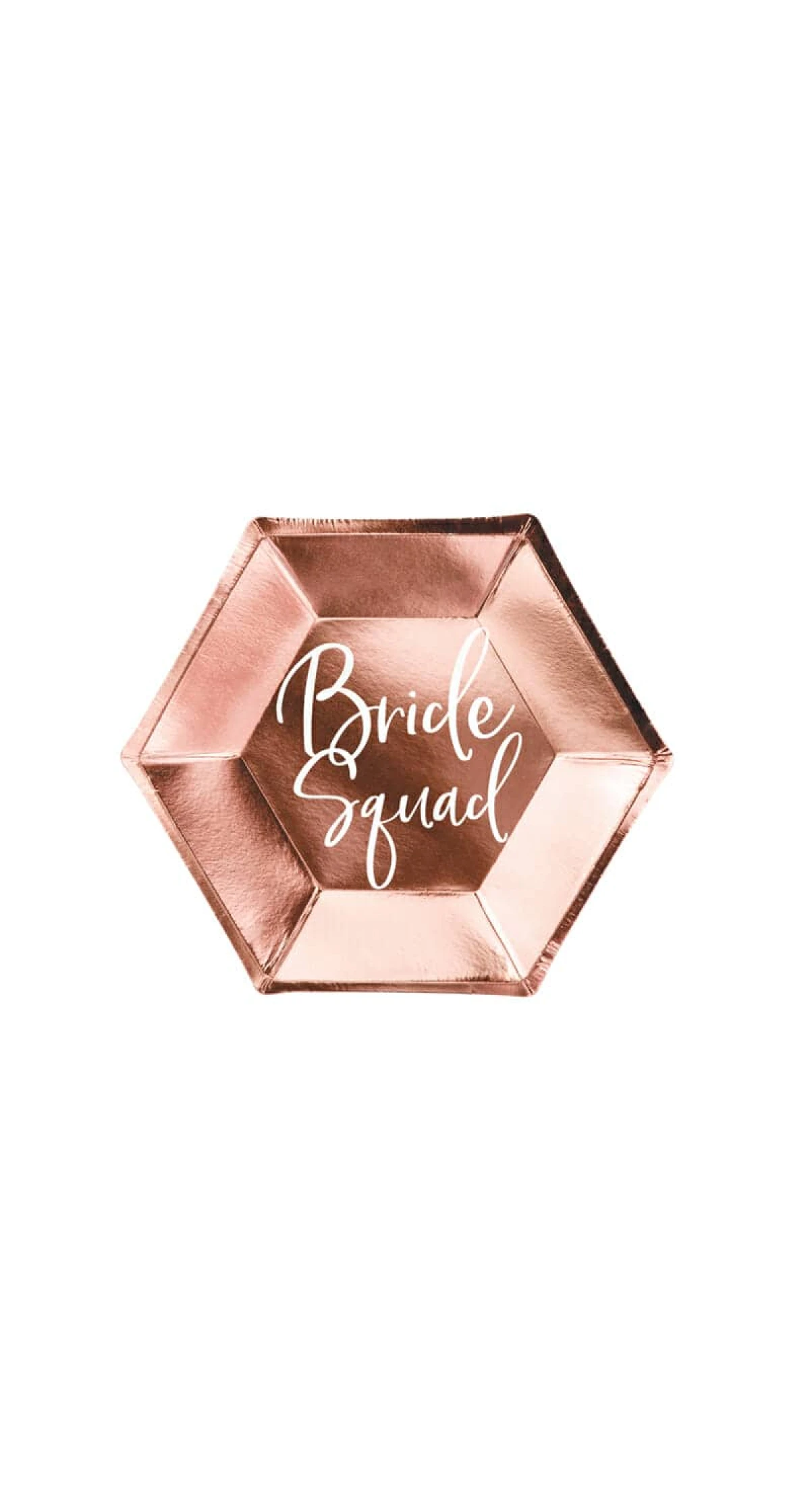 Plates Bride Squad, Rose Gold, 23cm (1 pkt / 6 pc.)