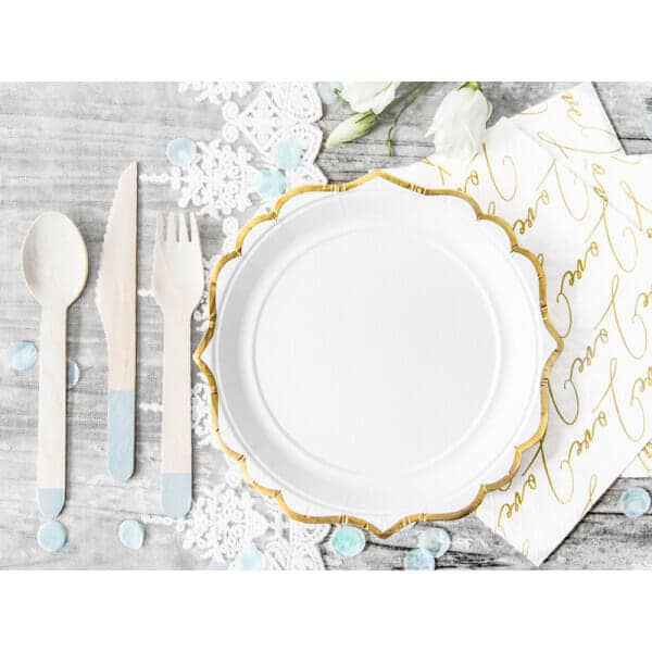 Plates, White, 18.5 cm (1 pkt / 6 pc.)