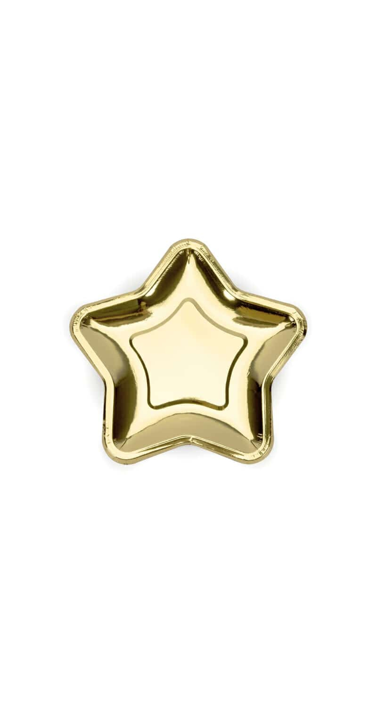 Paper Plates Star, Gold, 23cm (1 pkt / 6 pc.)
