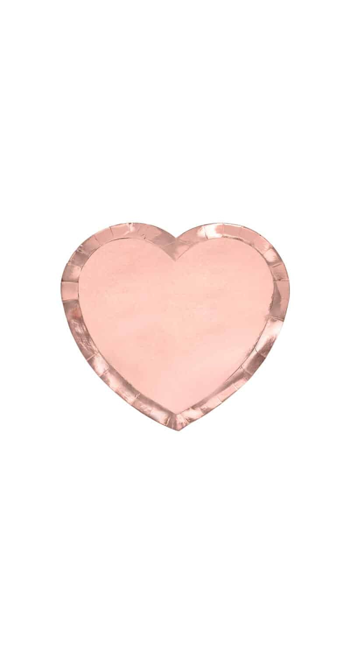 Plates Heart, Rose Gold, 21x19cm (1 pkt / 6 pc.)