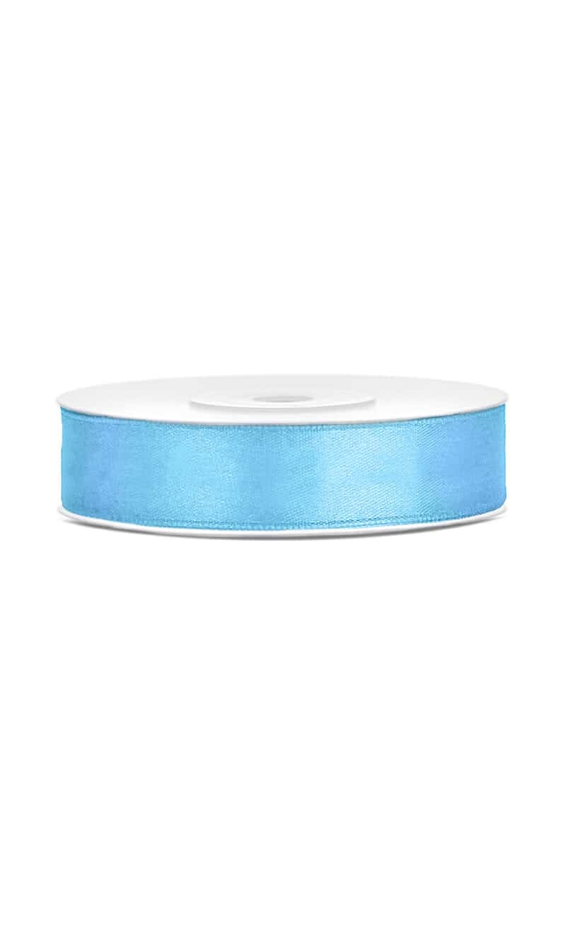 Satin Ribbon, Sky-Blue, 12mm (Sold Per Metre)