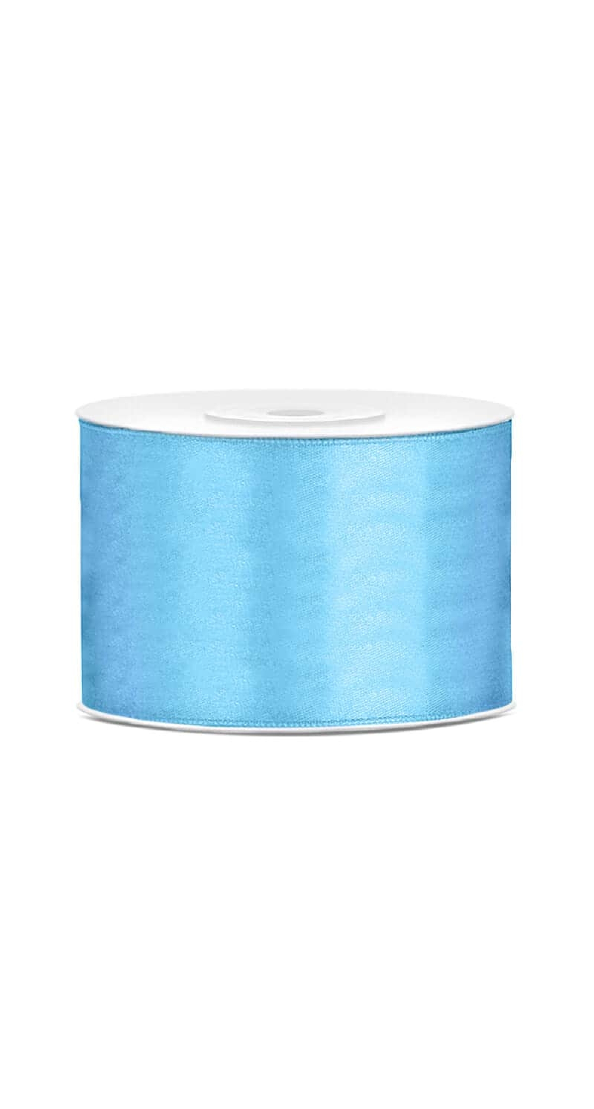 Satin Ribbon, Sky-Blue, 50mm (Sold Per Metre)