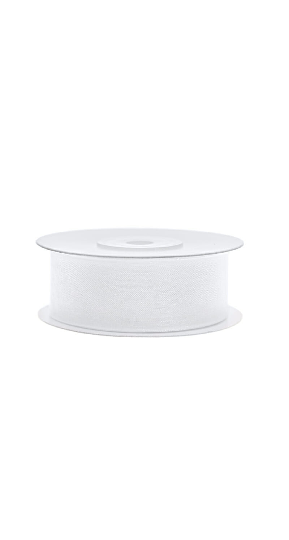 Chiffon Ribbon, White, 25mm (Sold Per Metre)