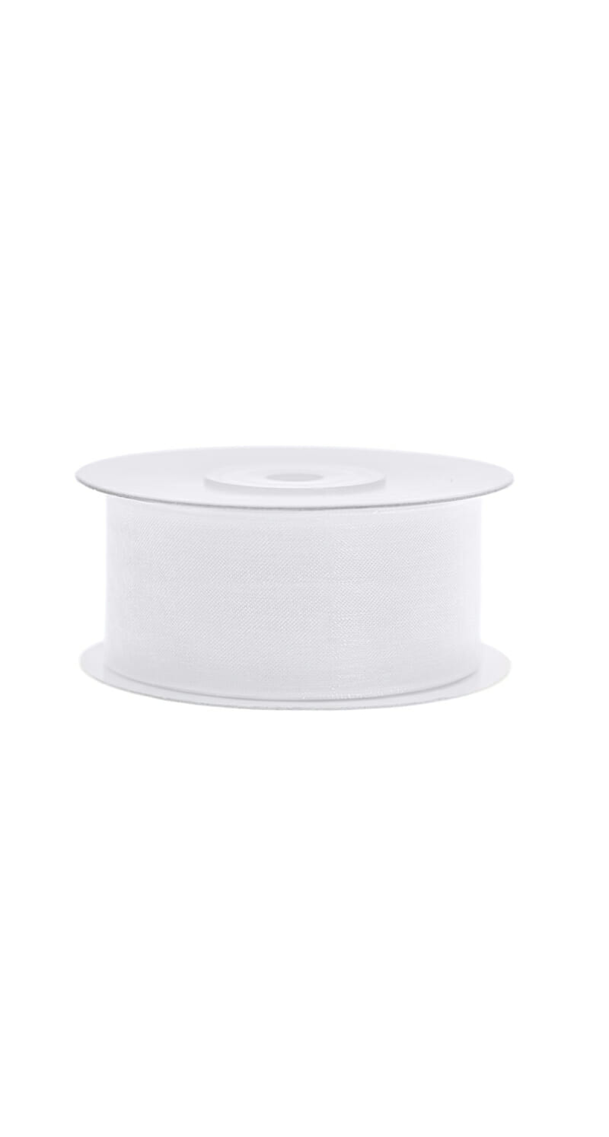 Chiffon Ribbon, White, 38mm (Sold Per Metre)