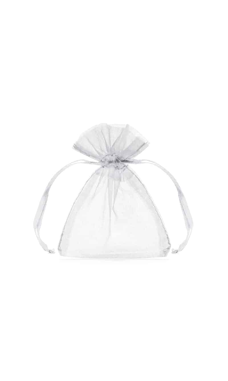 Organza Pouches, White, 10cm (1 pkt / 10 pc.)