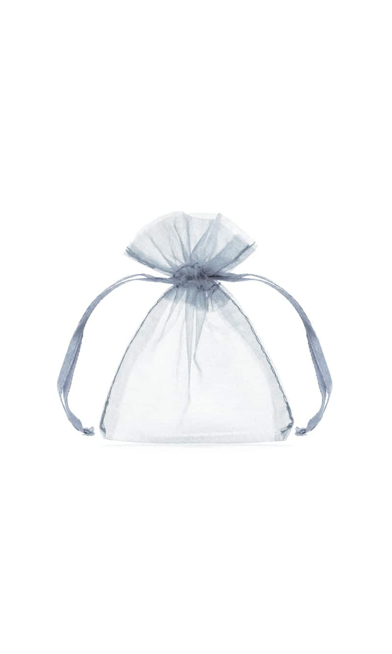 Organza Pouches, Silver, 10cm (1 pkt / 10 pc.)