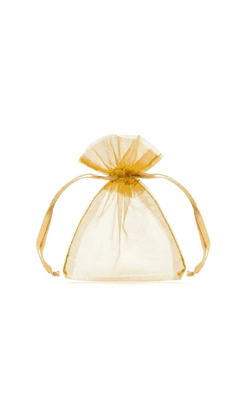 Organza Pouches, Gold, 10cm (1 pkt / 10 pc.)