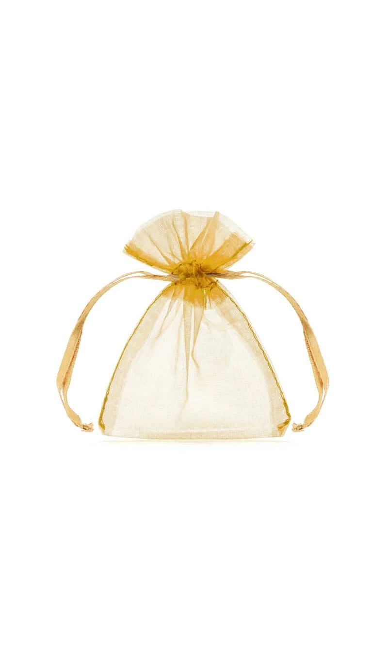 Organza Pouches, Gold, 10cm (1 pkt / 10 pc.)