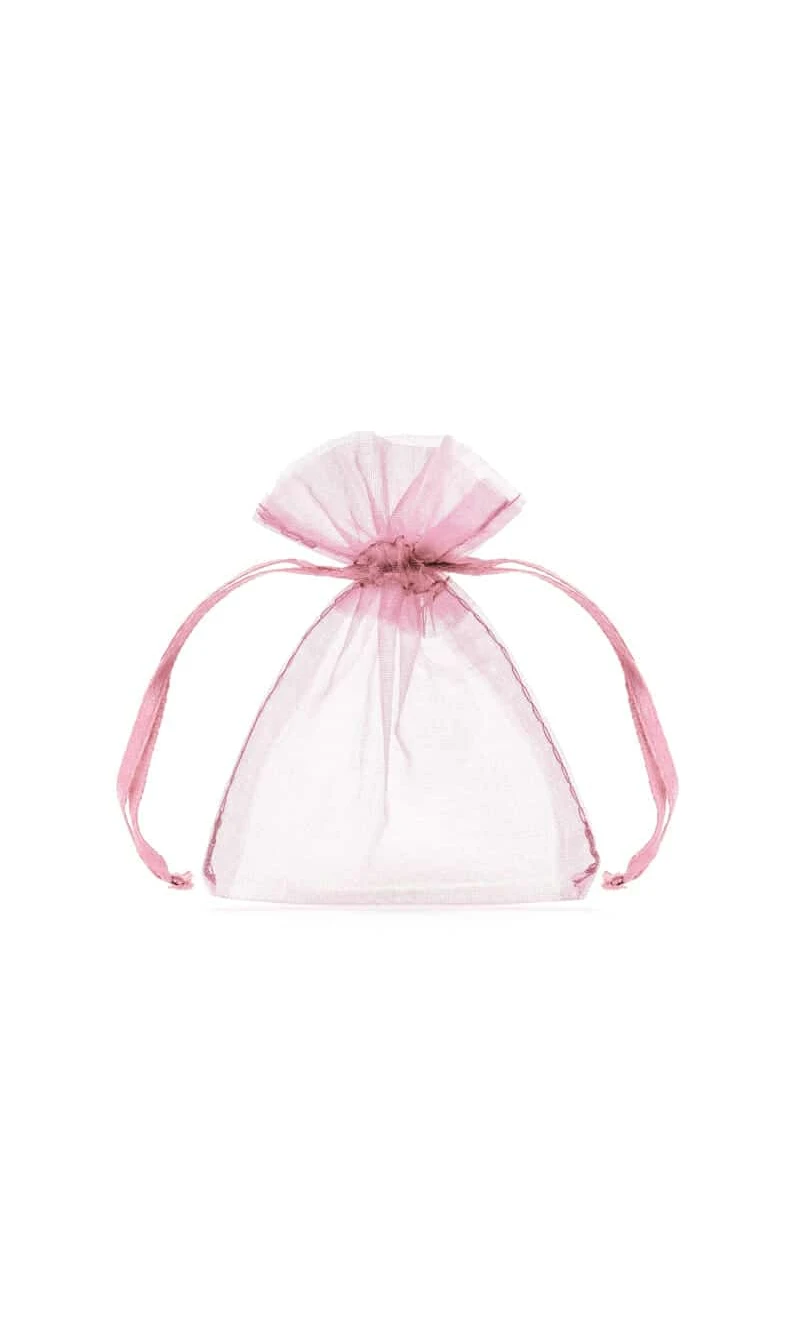 Organza Pouches, Pink, 10cm (1 pkt / 10 pc.)