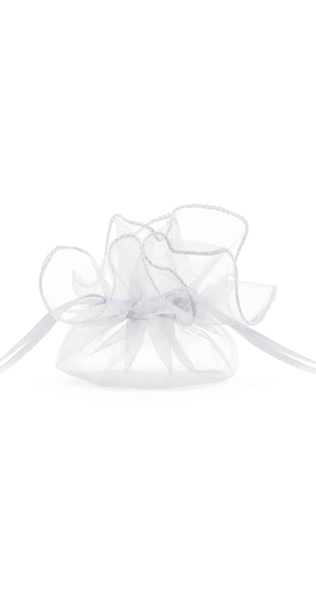 Organza Pouches, White, 25cm (1 pkt / 10 pc.)