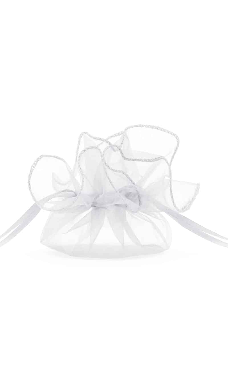 Organza Pouches, White, 25cm (1 pkt / 10 pc.)
