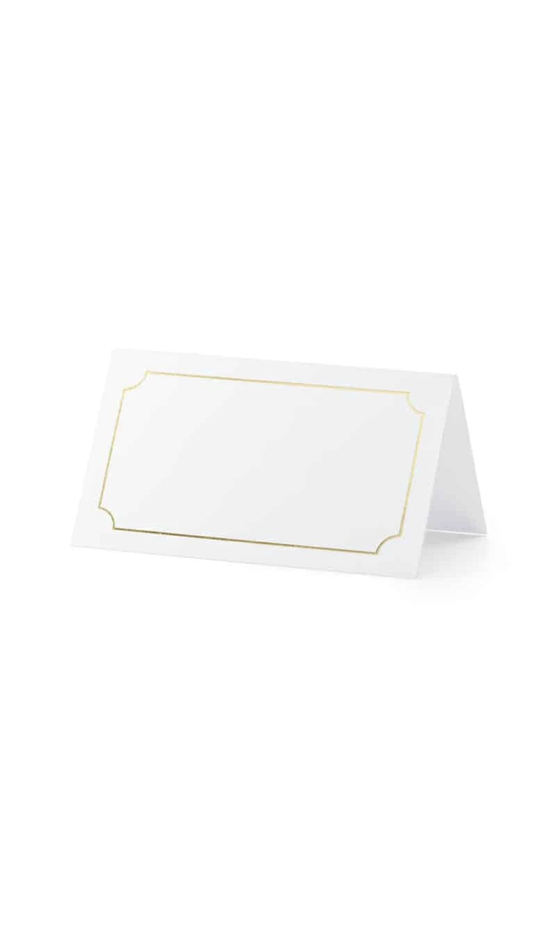Place Cards - Frame, Gold, 9.5x5.5cm (1 pkt / 10 pc.)
