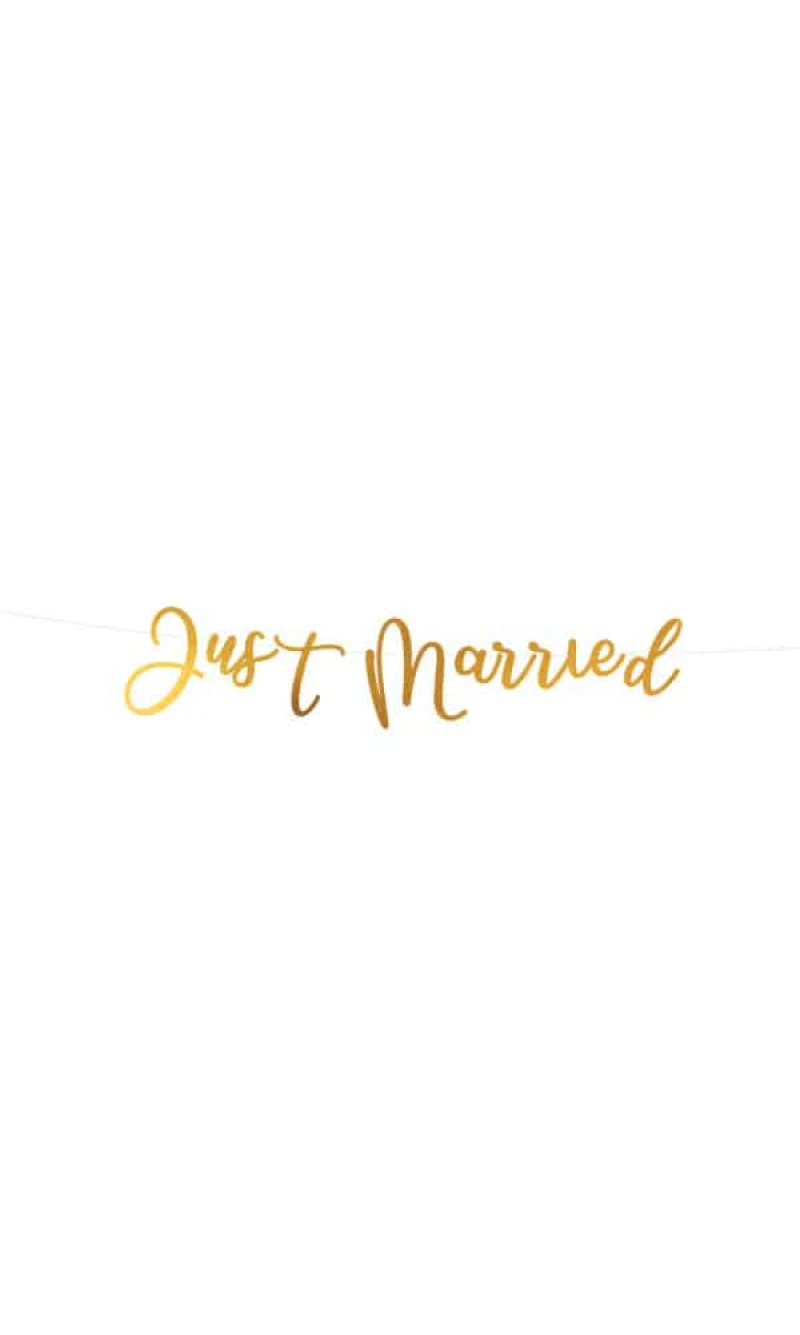 Wedding Letter Banner "Just Married" - 91.5cm