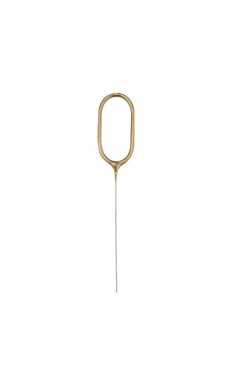 Birthday Gold Glitz Sparkler 17.8cm - Number 0