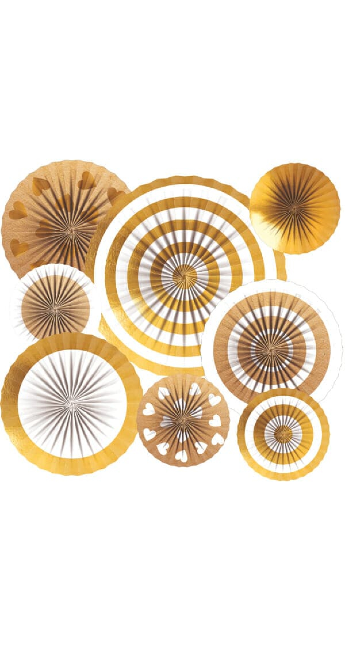 Classy Fan Decorations Paper (20.3cm / 30.4cm / 40.6cm) - 8pk