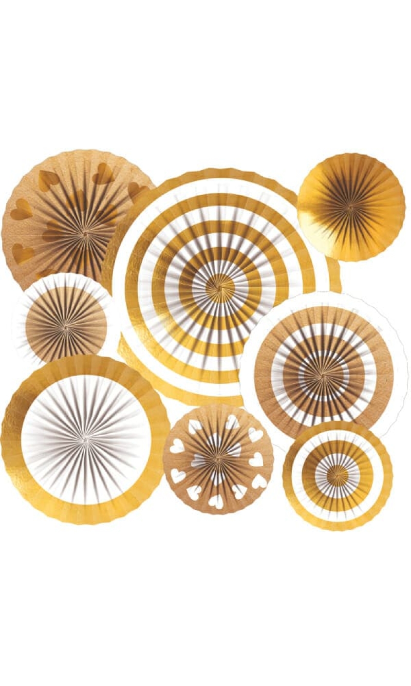 Classy Fan Decorations Paper (20.3cm / 30.4cm / 40.6cm) - 8pk
