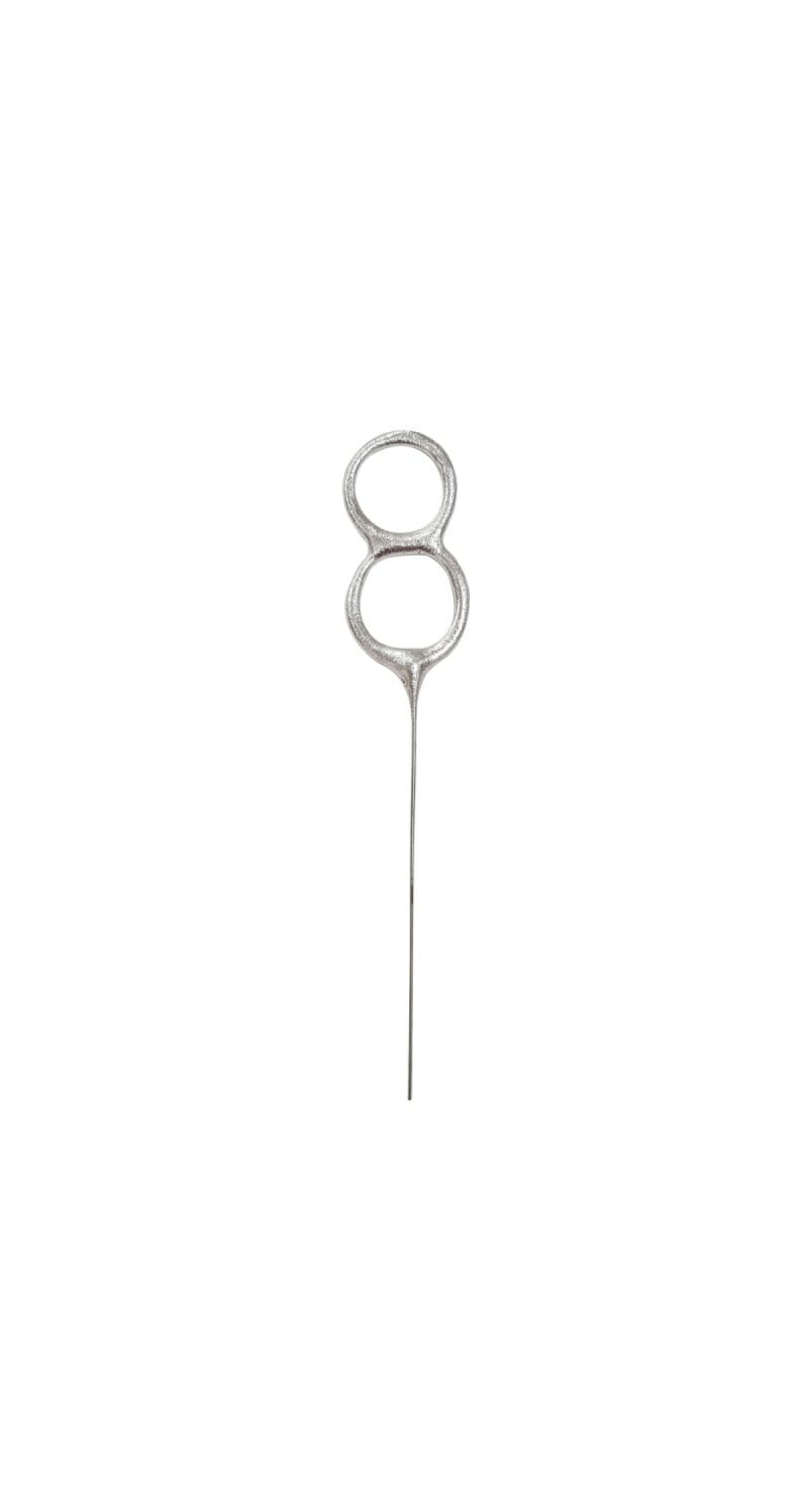 Birthday Silver Glitz Sparkler 17.8cm - Number 8