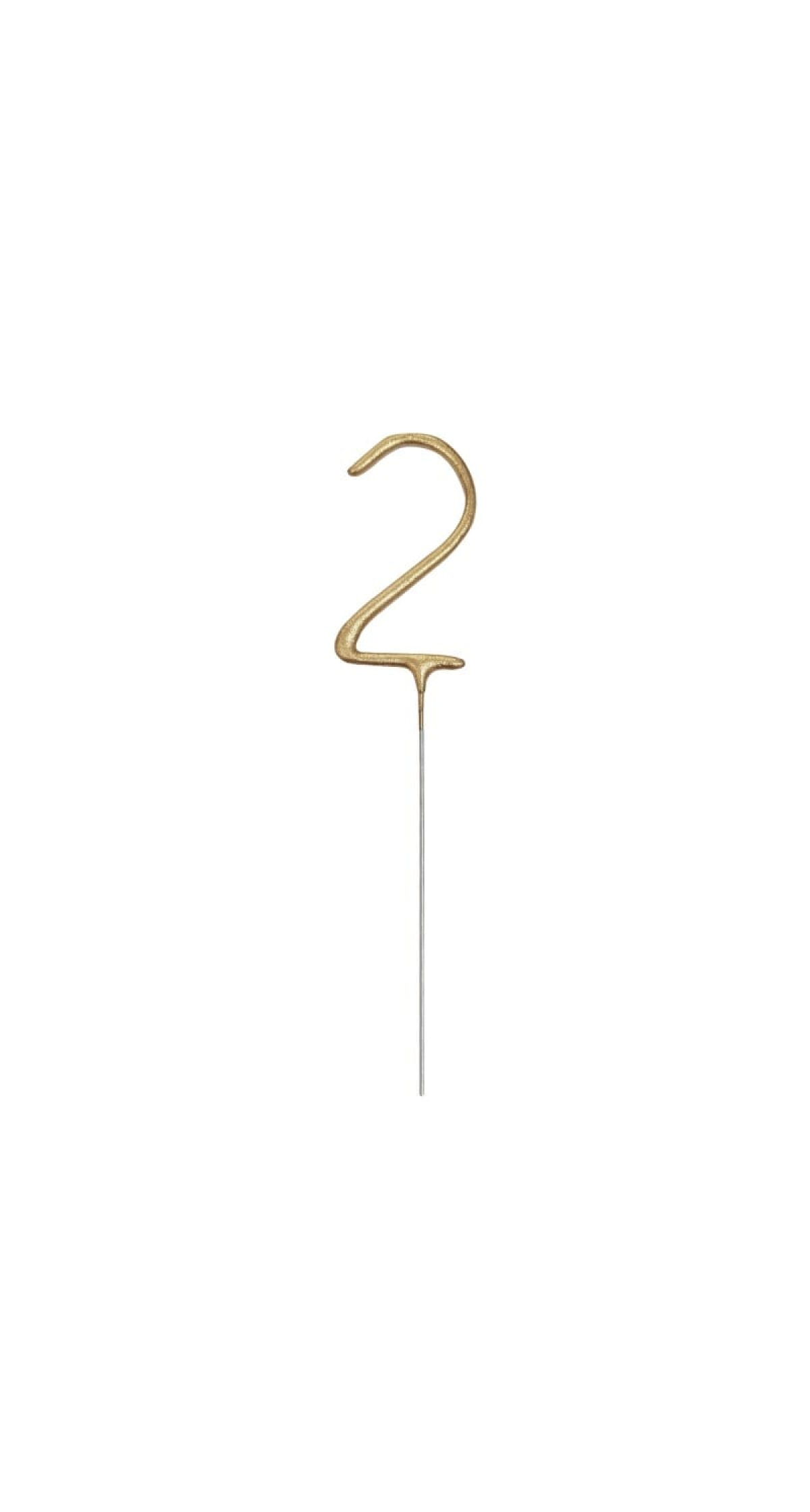 Birthday Gold Glitz Sparkler 17.8cm - Number 2