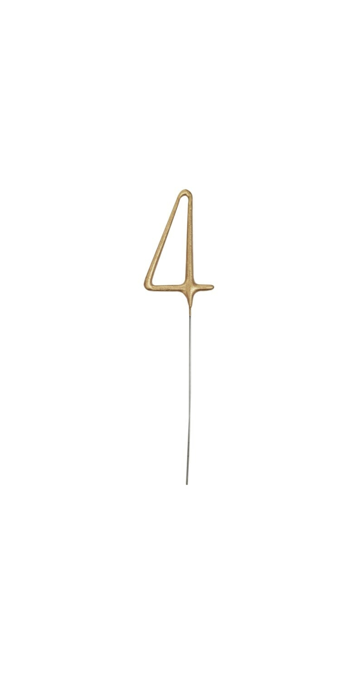 Birthday Gold Glitz Sparkler 17.8cm - Number 4