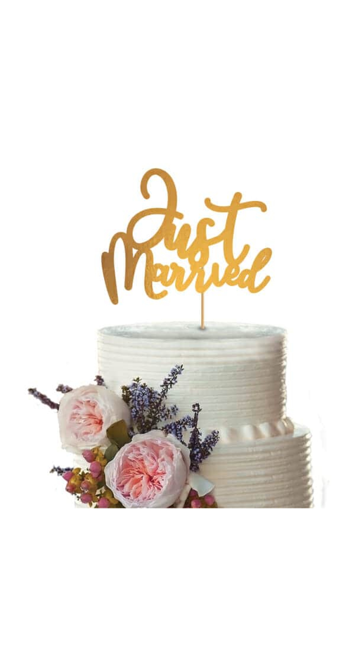 Wedding Cake Topper "Just Married"