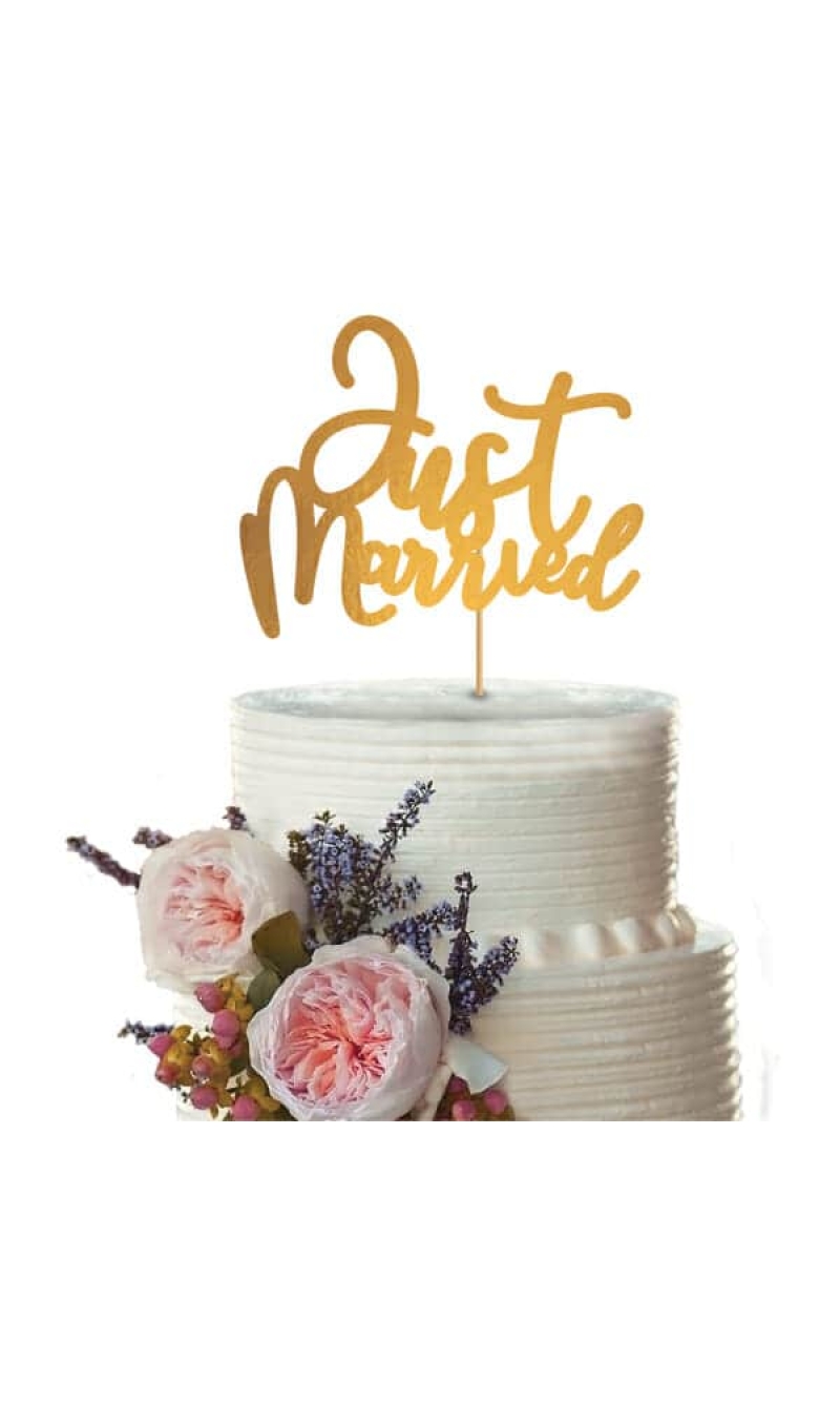 Wedding Cake Topper "Just Married" 