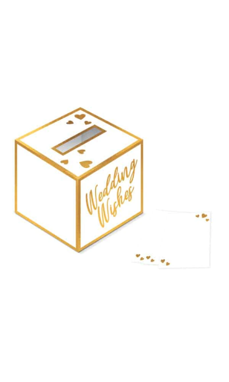 Wedding Wishes Box (25x25x25cm) with 40 Cards