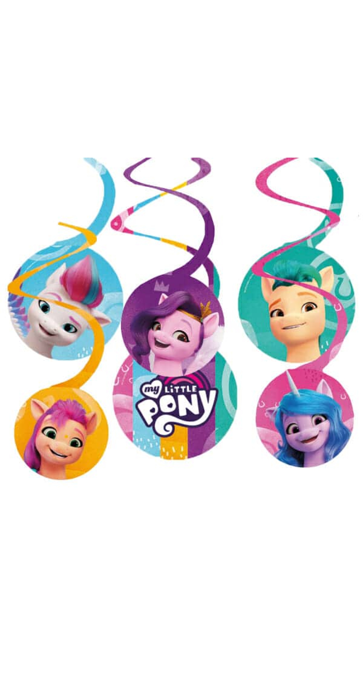 My Little Pony Swirl Decorations - 6pk