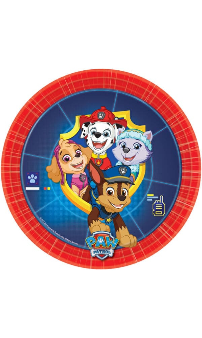 Paw Patrol Paper Plates 18cm - 8pk
