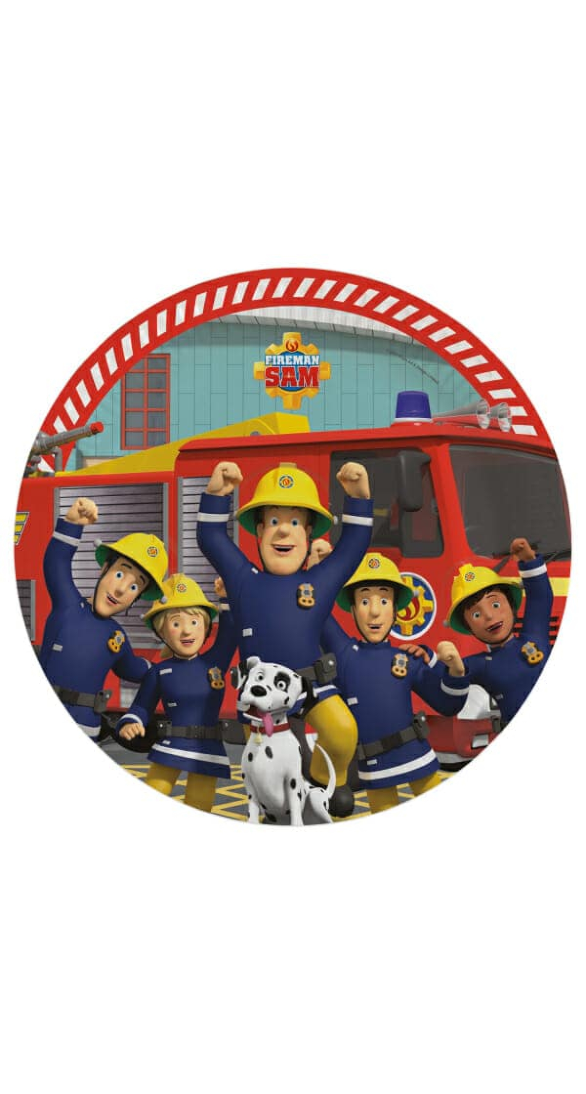 Fireman Sam Round Plates 23cm - 8pk