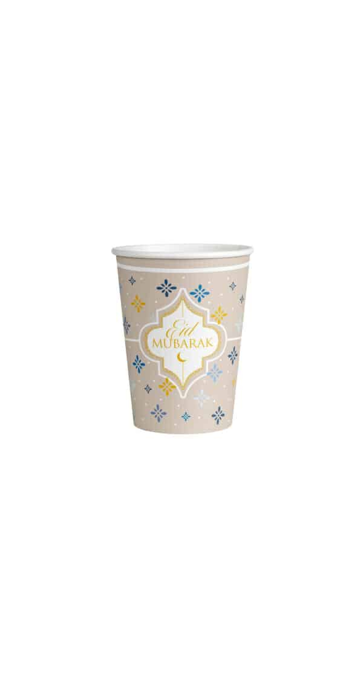 Eid Ramadan Metallic Golc Cups 250ml - 8pk