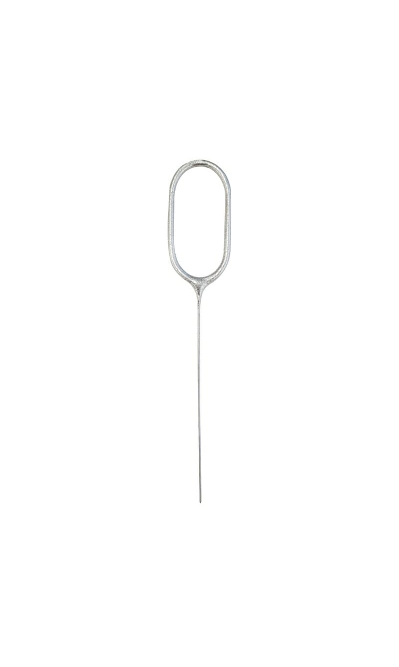 Birthday Silver Glitz Sparkler 17.8cm - Number 0