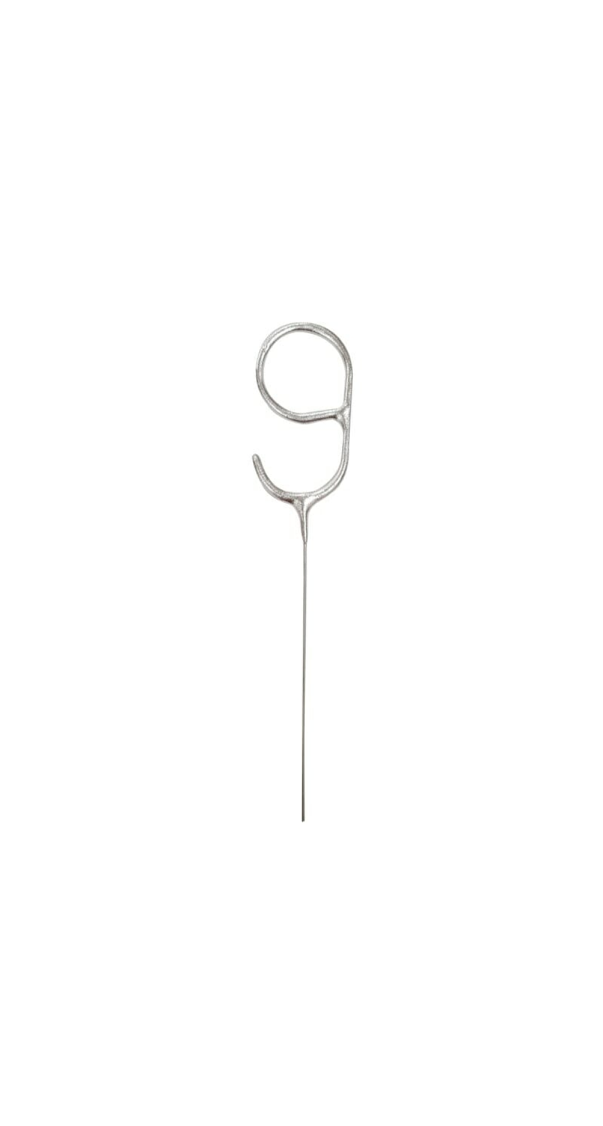 Birthday Silver Glitz Sparkler 17.8cm - Number 9